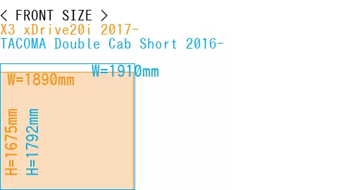 #X3 xDrive20i 2017- + TACOMA Double Cab Short 2016-